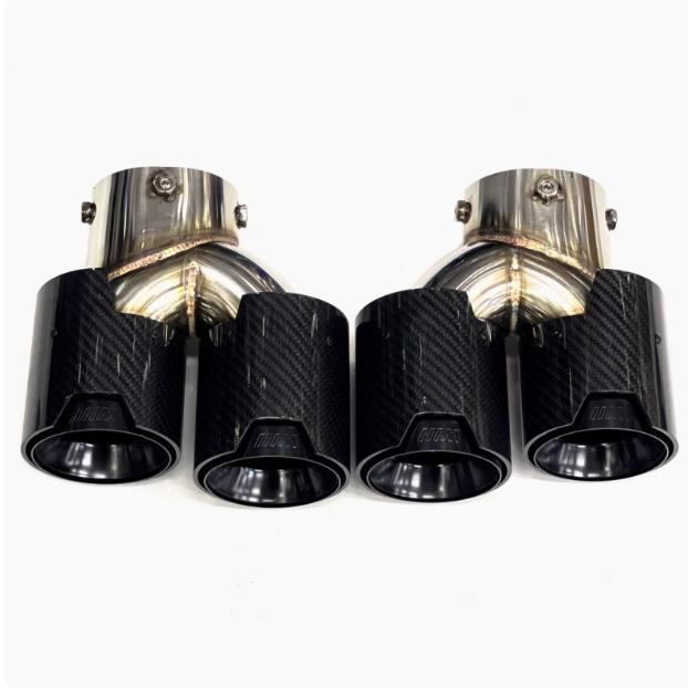 适用于宝马M240M340M440i排气管改装四出不锈钢碳纤黑尾喉G21G42