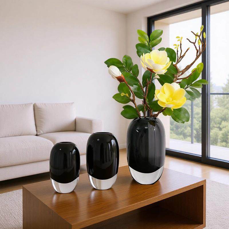 玄关透明插花玻璃琉璃餐桌客厅装饰品样板间摆件现代中式风花瓶,金属材料及制品,金属加工件/五金加工件,淘宝优惠券,粉丝福利购,淘宝优惠卷