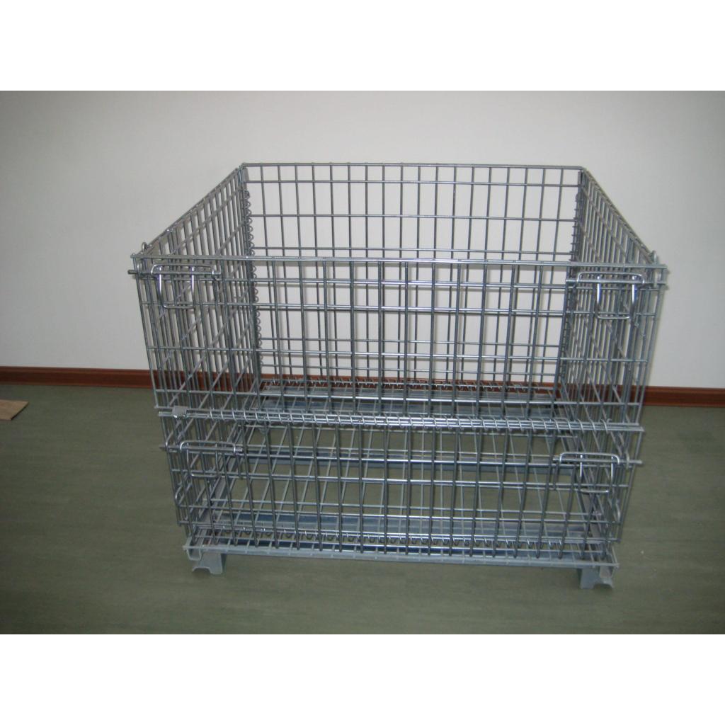 惠州仓储笼蝴蝶笼周转箱折叠铁框储物笼可加脚轮