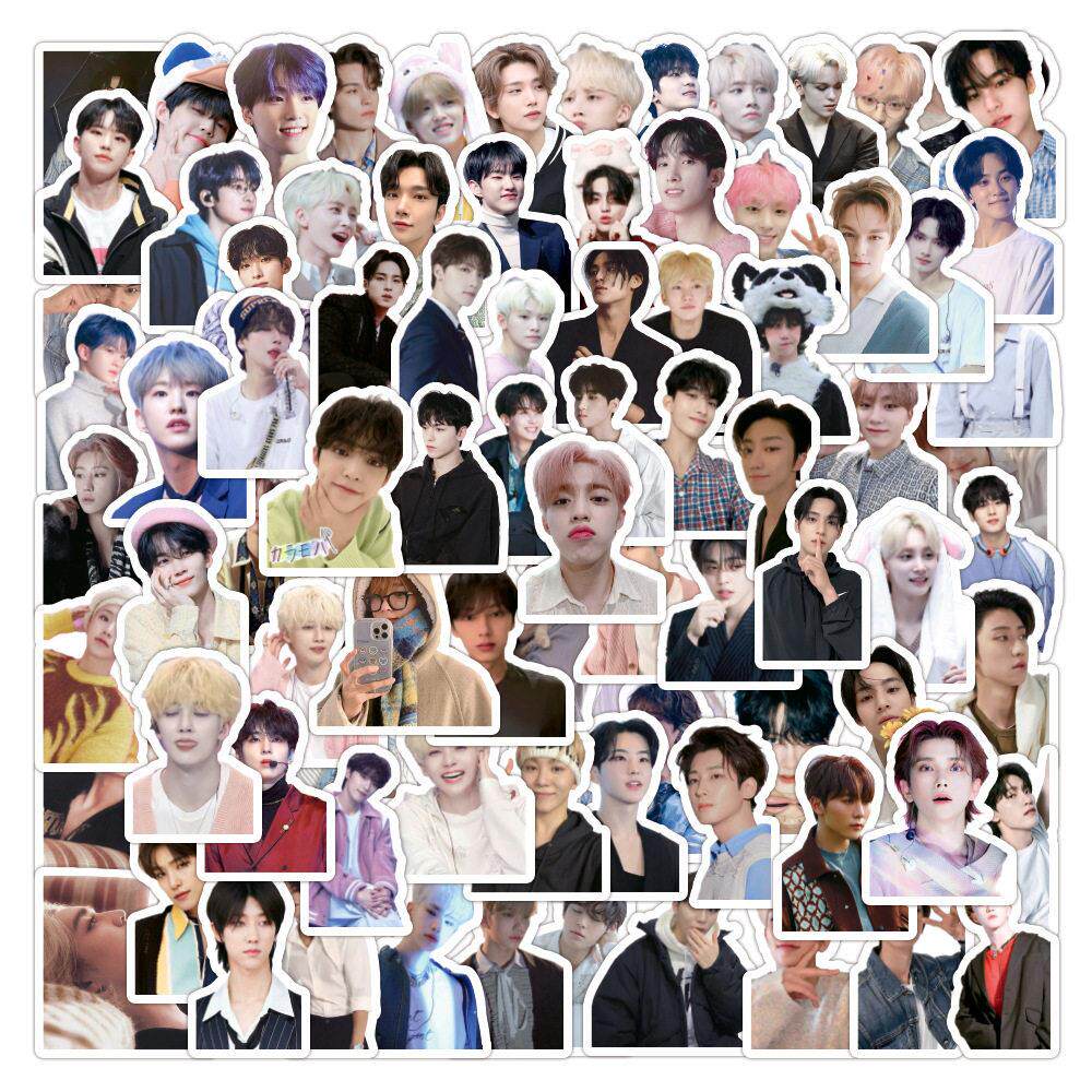 104张Seventeen贴纸颜值韩国团人物爱豆创意装饰手账防水贴画