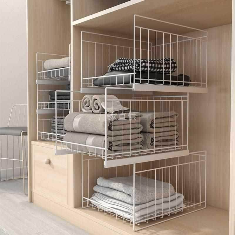 收纳箱抽屉式衣柜衣服整理收纳盒家用叠衣区拉篮隔断分层置物