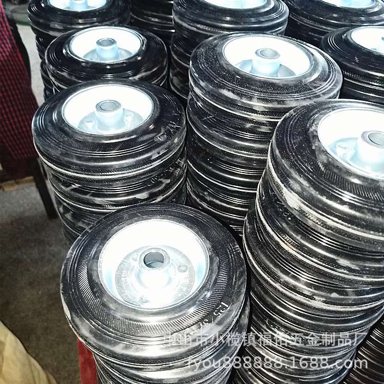 中重型3寸4寸5寸6寸8寸10寸工业脚轮静音丝杆小推车橡胶工业脚轮