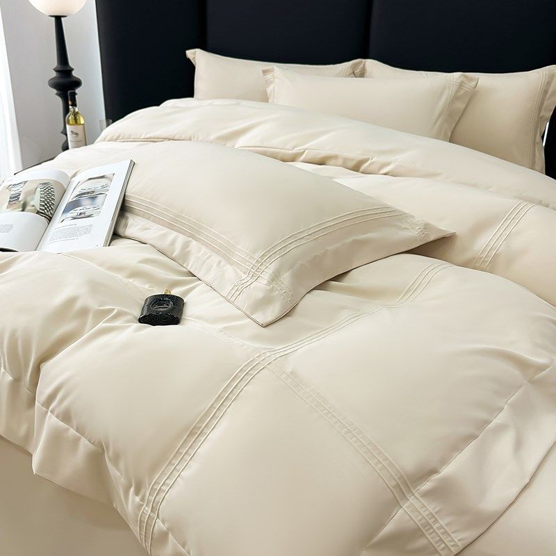 轻奢水洗棉四件套夏季床上用品粉色结婚纯棉简约床单喜被婚庆床品,床上用品,酒店床品套件,淘宝优惠券,粉丝福利购,淘宝优惠卷