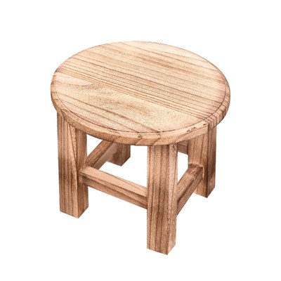 家用小凳子实木圆凳创意小板凳矮换鞋凳客厅茶几凳家用矮凳复古