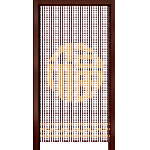 新中式门帘桃木葫芦珠帘福字客厅卧室屏风卫生间挂帘隔断帘免打孔