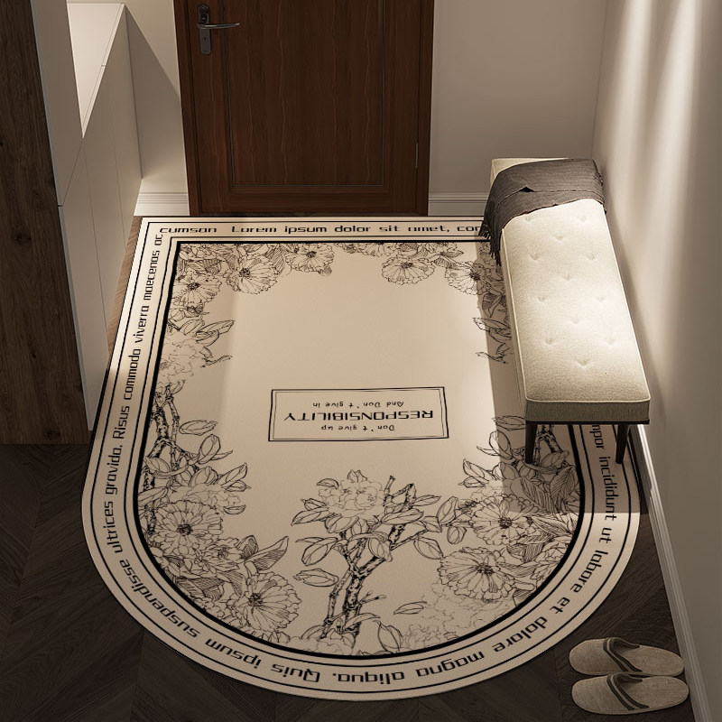 美式入户门地垫拱形可擦洗皮革入户脚垫法式进门内半圆门垫高级感,居家布艺,家用脚垫,淘宝优惠券,粉丝福利购,淘宝优惠卷