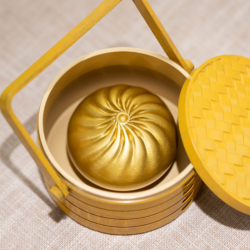 朱炳仁铜 蒸蒸日上小福包客厅桌面书房装饰品铜雕包子装饰摆件,家居饰品,装饰摆件,淘宝优惠券,粉丝福利购,淘宝优惠卷