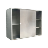 不锈钢吊柜置物顶柜厨房碗碟收纳储物柜餐厅挂墙式 吊柜厨房墙壁柜