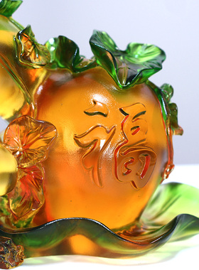琉璃葫芦福禄双至祝福摆件居家客厅办公前台桌面摆放贺寿朋友送礼
