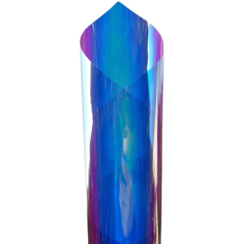 彩色贴膜窗户玻璃贴膜隔热防晒遮光镭射纸透光透明装饰膜婚庆手工