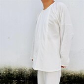 春秋唐制汉服中衣男女休闲宽松圆领衫 复古装 铠甲内搭纯棉汗衫 中式