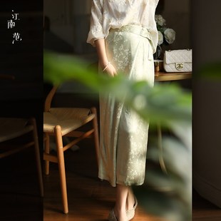 江南范2023年新款夏季改良汉服半身裙搭配旗袍汉服上衣的中式半裙