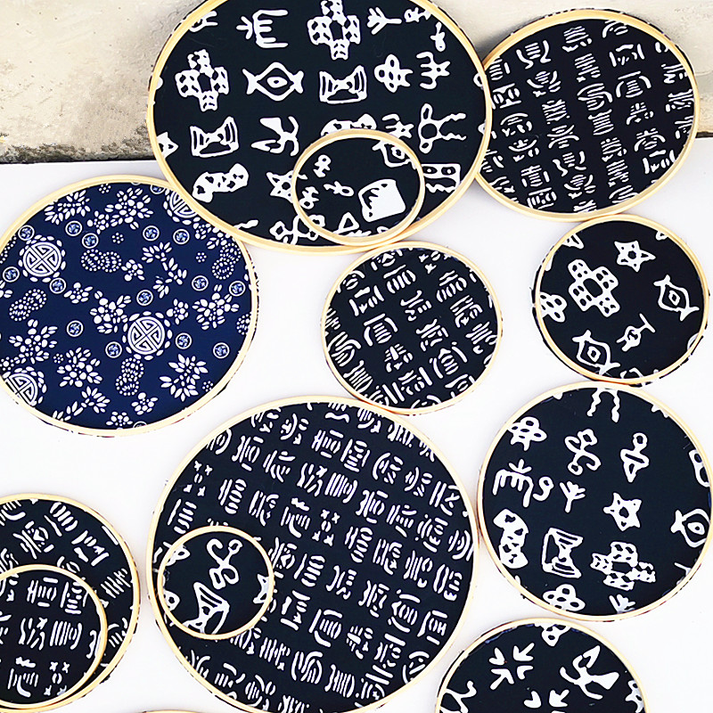 空中吊饰中国风挂饰幼儿园楼道走廊环创布置彩色圆环装饰相片墙贴