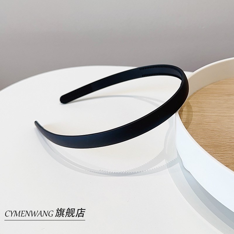 黑色烤漆发箍女2024新款头箍洗脸带齿防滑宽边碎发整理神器发卡