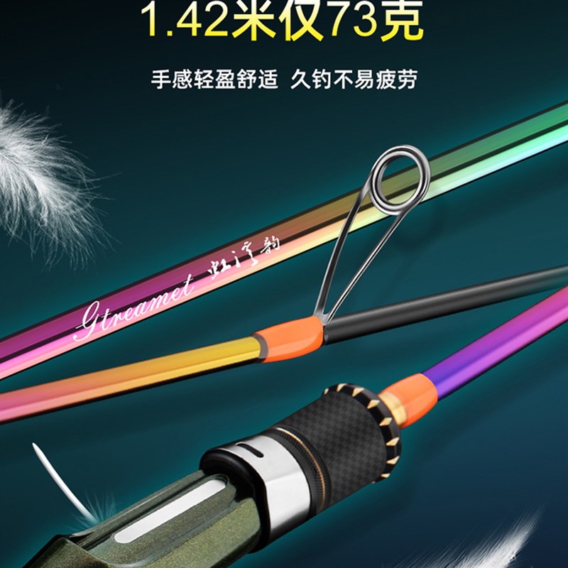 路亚微物竿套装l调快调远投马口杆鳜鱼虫竿路滑路亚竿全套初学者