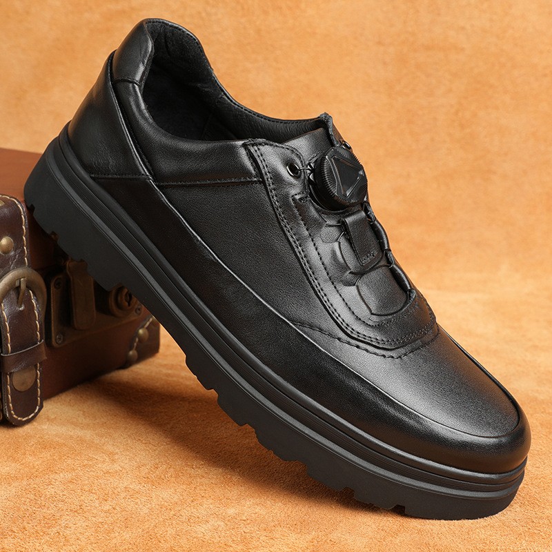 冬季季新款英伦风休闲系低筒皮鞋