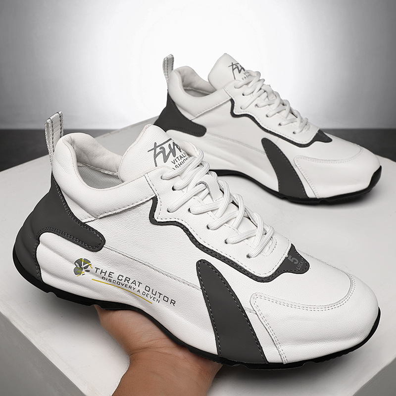 新款四季百搭潮流休闲鞋内增高老