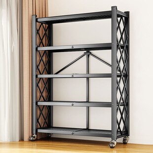 免组装折叠置物架落地多层收纳架家用储物架儿童书架子可移动货架