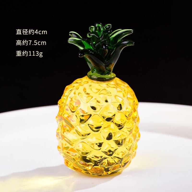 水晶菠萝杨桃葡萄柿子石榴菠萝摆件 客厅卧室书房茶几办公室装饰