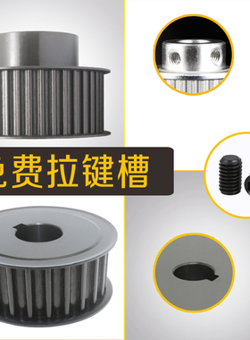 同步轮8M-50齿 同步带轮套装AFBF皮带轮标准键槽齿轮8m同步轮定做