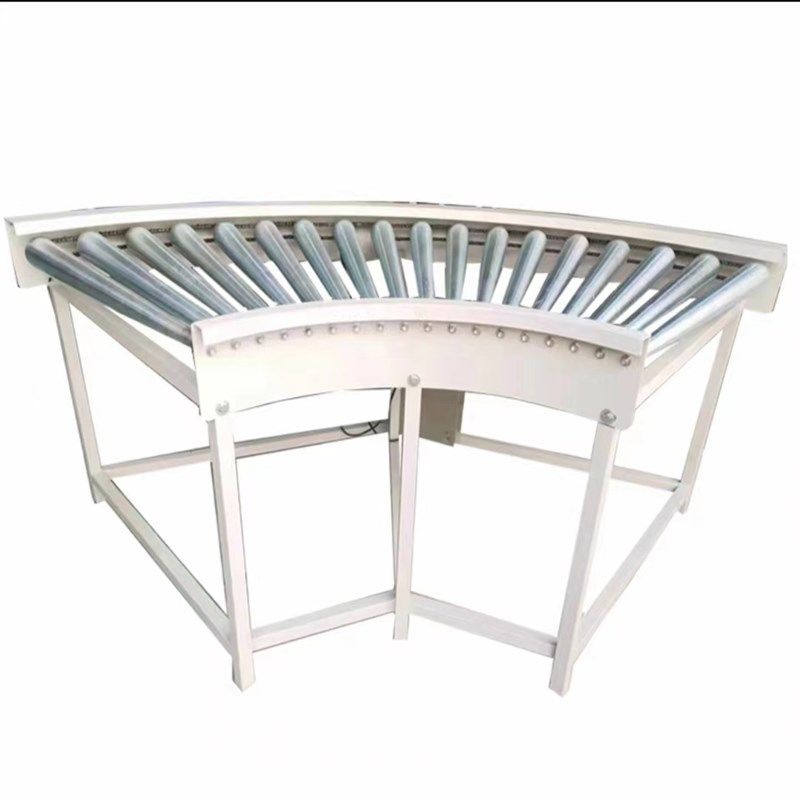 动力滚筒输送机90度刀口转弯机18D0度皮带转弯机传送带环形流水线