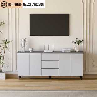 储物收纳组合地 0A全实木电视柜家用卧室墙柜简约现代小户型加高款