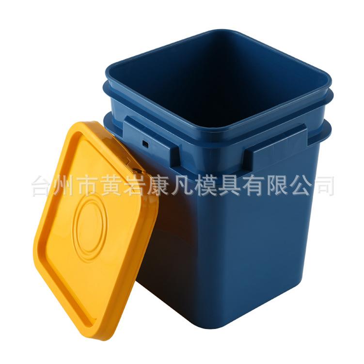 注塑模具制造 18升方桶模具塑料桶模具 固体包装桶模具价格