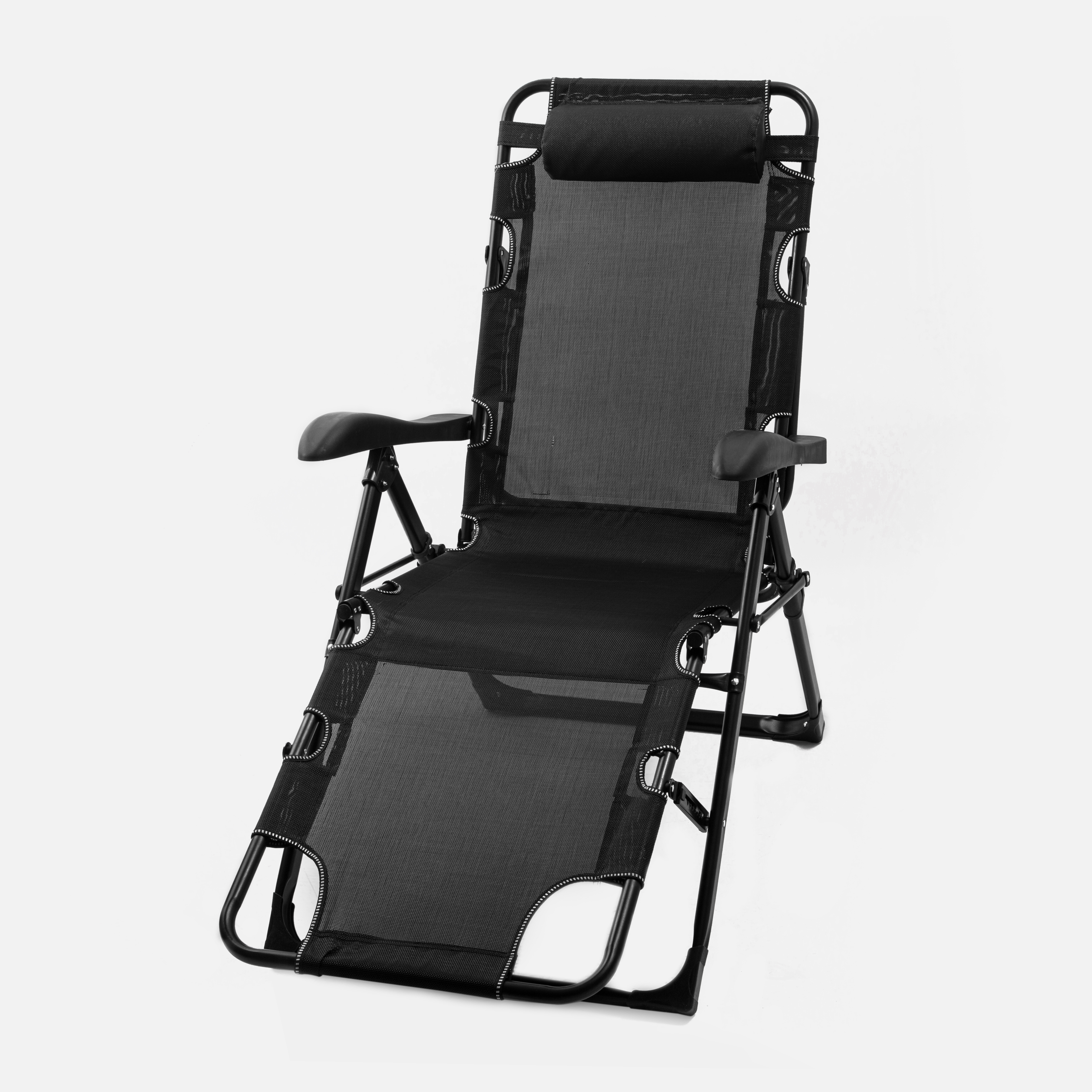 豪华折叠躺椅午休午睡床单人床阳台靠背椅懒人沙发便携椅子家用