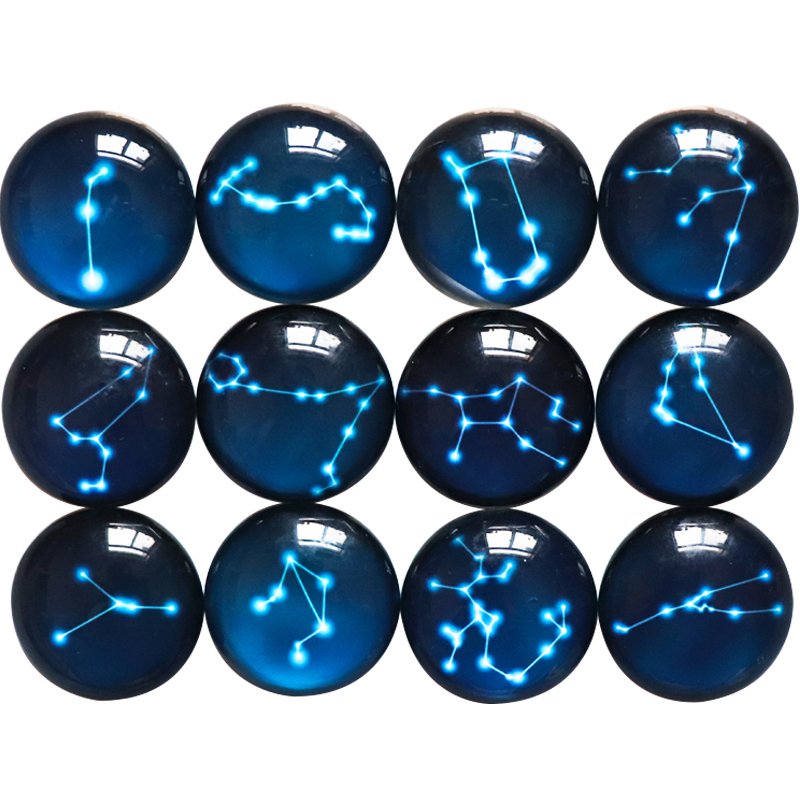 十二星座创意水晶玻璃冰箱贴磁力贴礼物一套十二生肖DIY定制卡通