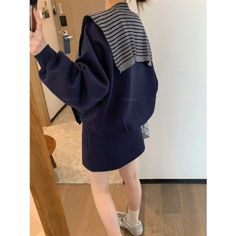 爱情魔鬼鱼 卫衣套装女2025春季新款上衣配披肩半身裙短裙两件套,女装/女士精品,时尚套装,淘宝优惠券,粉丝福利购,淘宝优惠卷