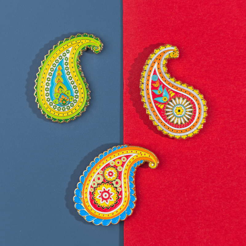 新疆吐鲁番博物馆文创巴旦木花金属冰箱贴送女生日礼物创意礼品