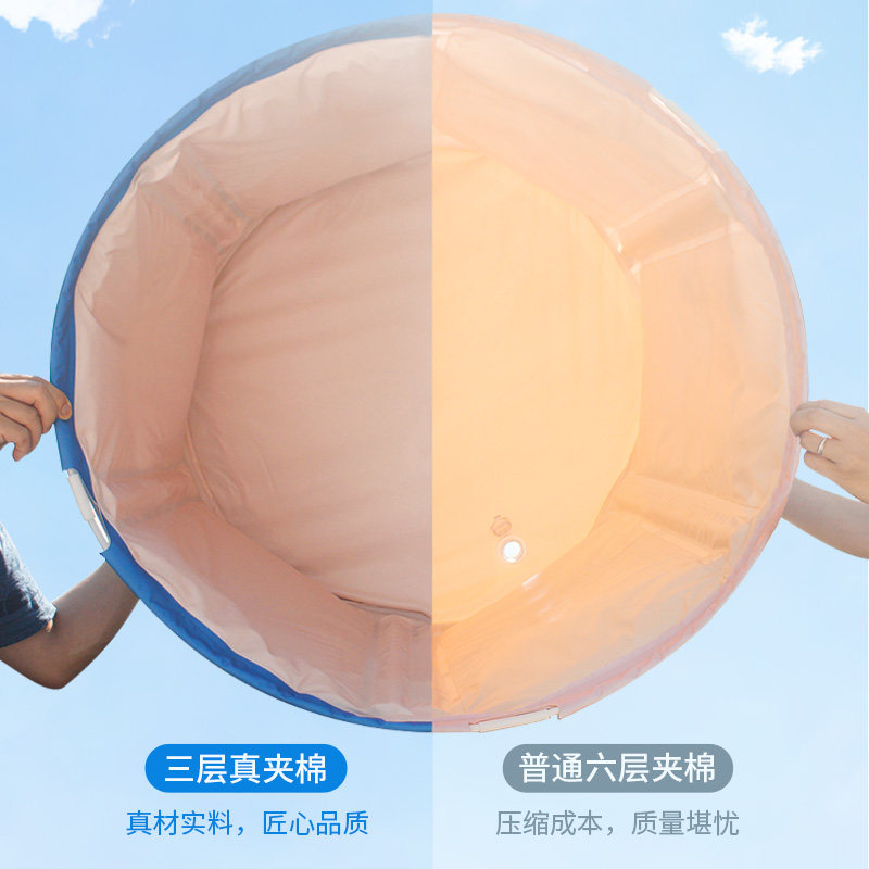 蜀丽康折叠浴盆大人塑料家用大号澡盆加厚成人全身超大可坐躺收纳