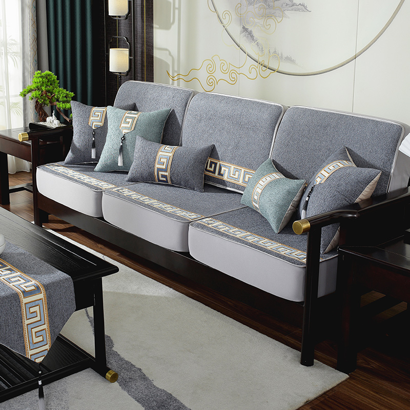 弹力全包新中式沙发垫套罩笠万能沙发垫子四季通用坐垫盖布靠背套