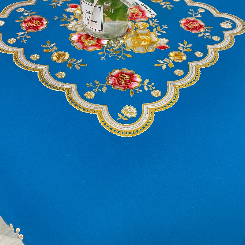 正方形桌布防水防烫防油免洗八仙桌台布欧式PVC塑料茶几桌盖布