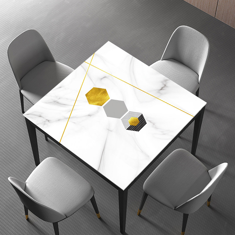 新中式正方形桌垫四方茶几垫防水防油免洗大小方桌垫八仙桌餐桌布