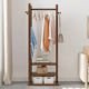 全实木衣帽架落地卧室网红挂衣架子家用房间室内小型立式 衣服挂架