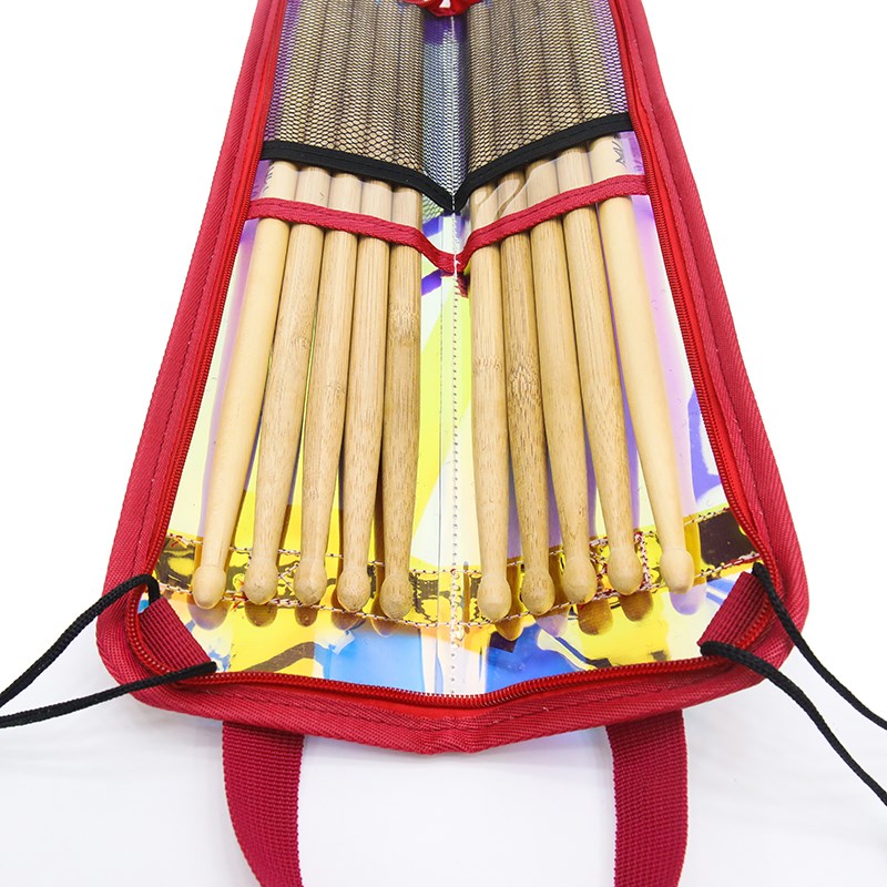 Ranloesa镭射鼓棒包5付装可单肩背鼓槌包架子鼓鼓棒包便携式个性