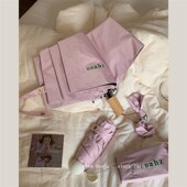 ooahz定制款 配色绝了黑胶挡太阳折叠遮阳伞口袋小雨伞 蜜桃水粉