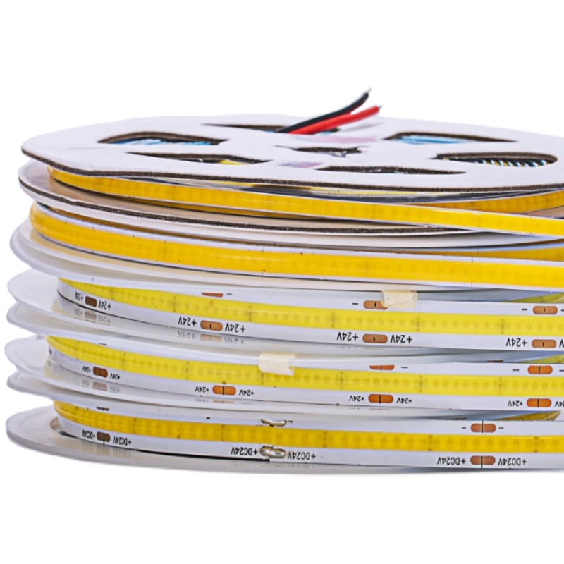 12v超亮COB灯带led灯条自粘24V低压3/5mm宽橱酒柜吊顶线条线形灯