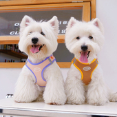 狗狗牵引绳透气小型犬狗绳狗绳子背心式 胸背带小狗狗链泰迪遛狗绳