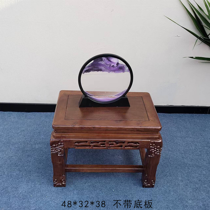 实木鱼缸架底座奇石桌摆台多层盆景花架中式长桌榆木花盆置物茶几