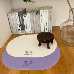 简约纯色宠物餐垫PVC猫咪狗狗餐桌垫防水防油易清洗皮革垫易打理