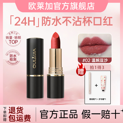 欧莱加官方旗舰店不掉色持久秋口红唇釉哑光不脱妆显白百搭款防水