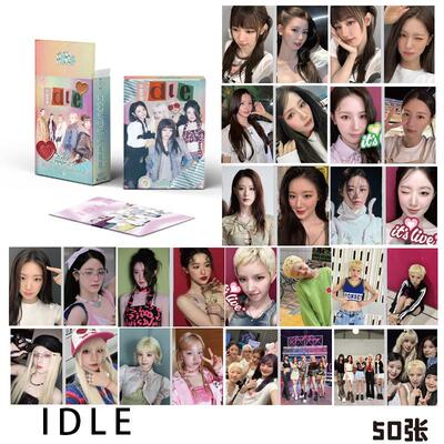 (G)I-DLE镭射小卡50张gidle宋雨琦周边拍立得卡片LOMO卡明信片