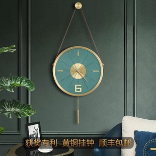 现代简约2024年新款 艺术挂钟高级感客厅极简设计师款 高档轻奢钟表