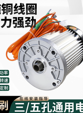 电动三轮车电机永磁直流无刷差速电机三孔五孔通用1500W3000w高速