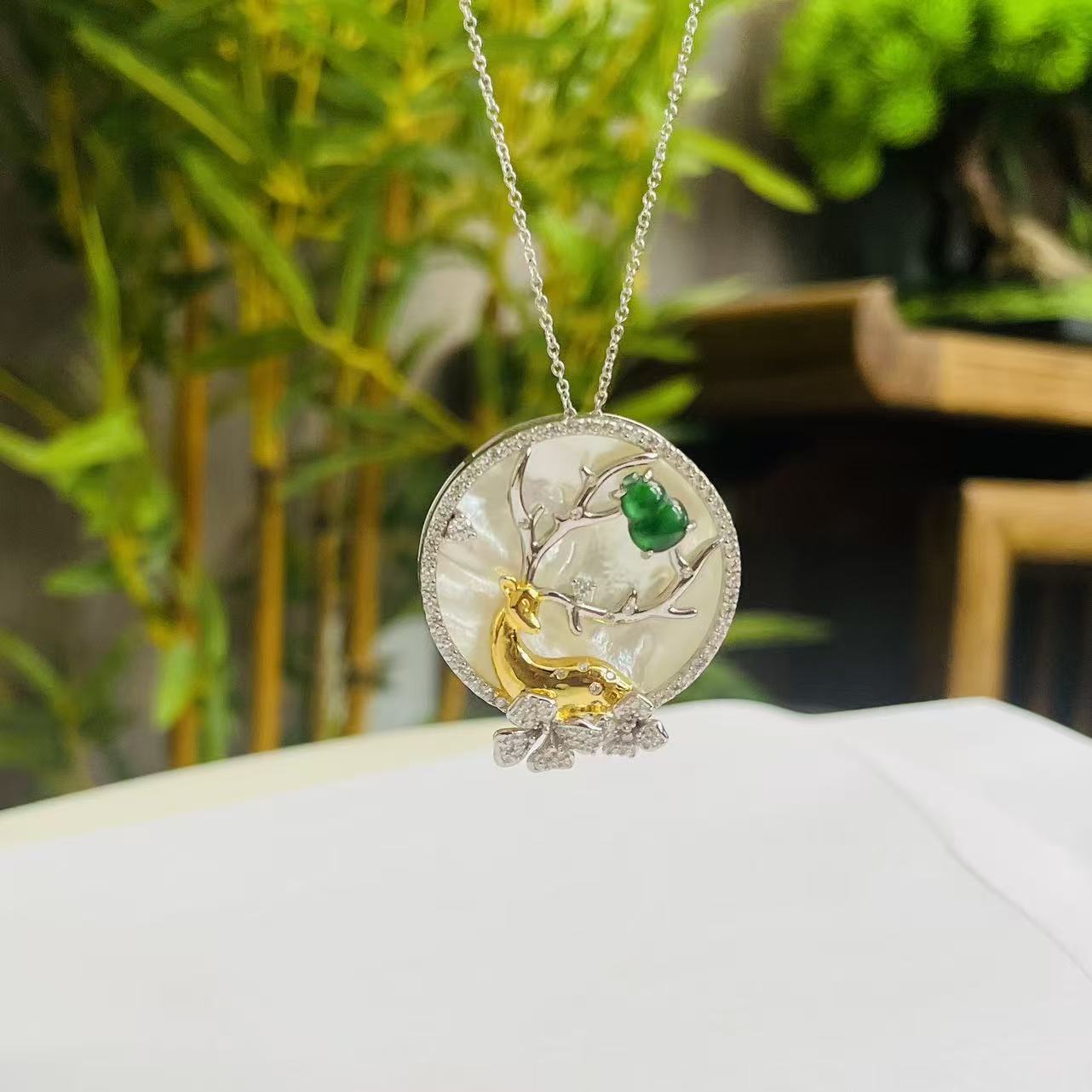 【璇姐专享】翡翠一鹿有你吊坠