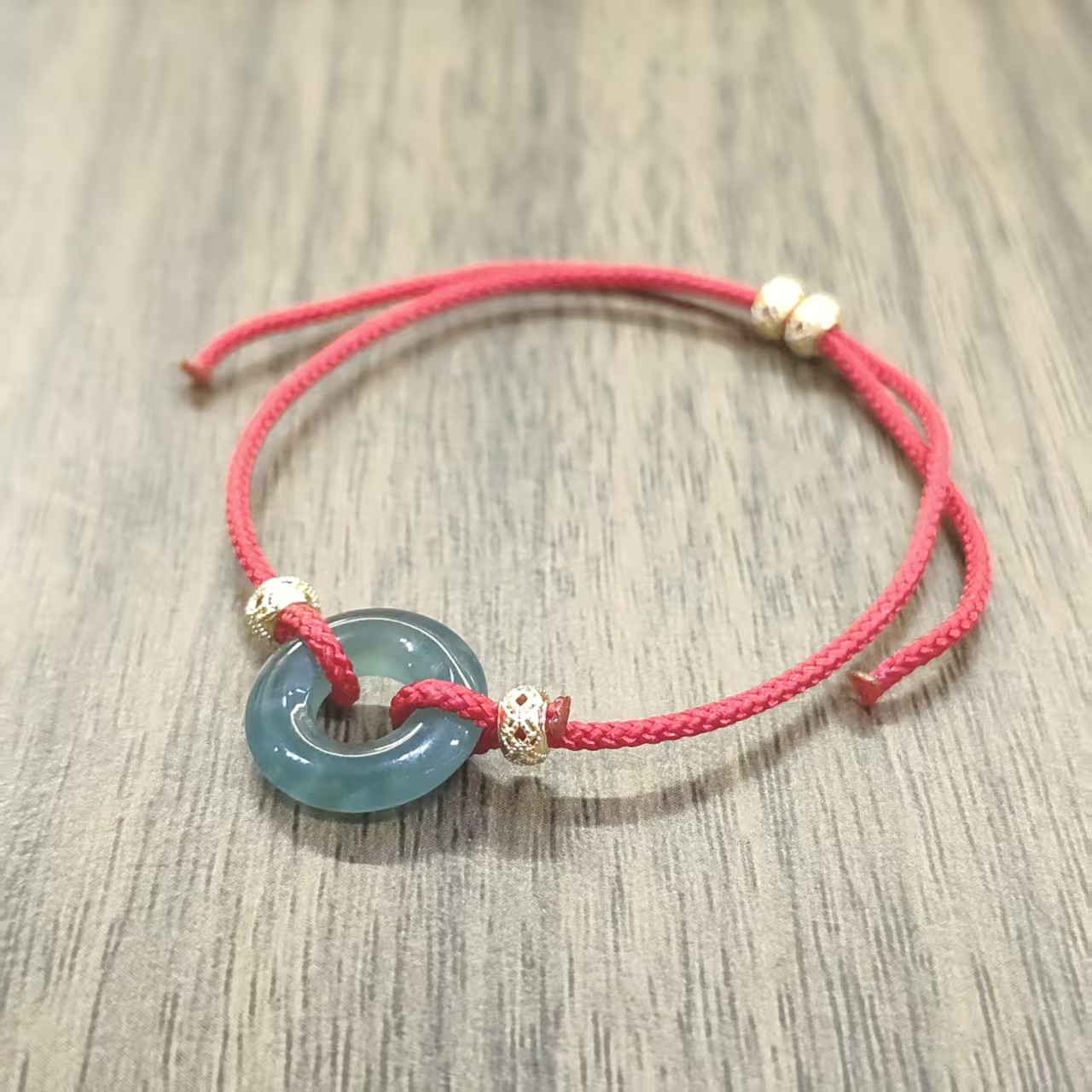 【璇姐专享】翡翠红绳平安扣