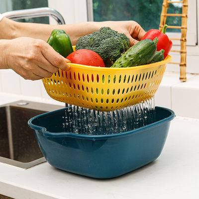 双层沥水篮洗菜篮子家用厨房
