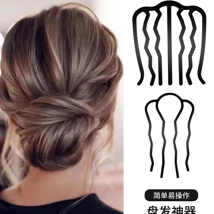 懒人发梳四齿插梳u型工具头饰发夹发卡盘发器丸子头固定神器女款,饰品/流行首饰/时尚饰品新,发饰,淘宝优惠券,粉丝福利购,淘宝优惠卷